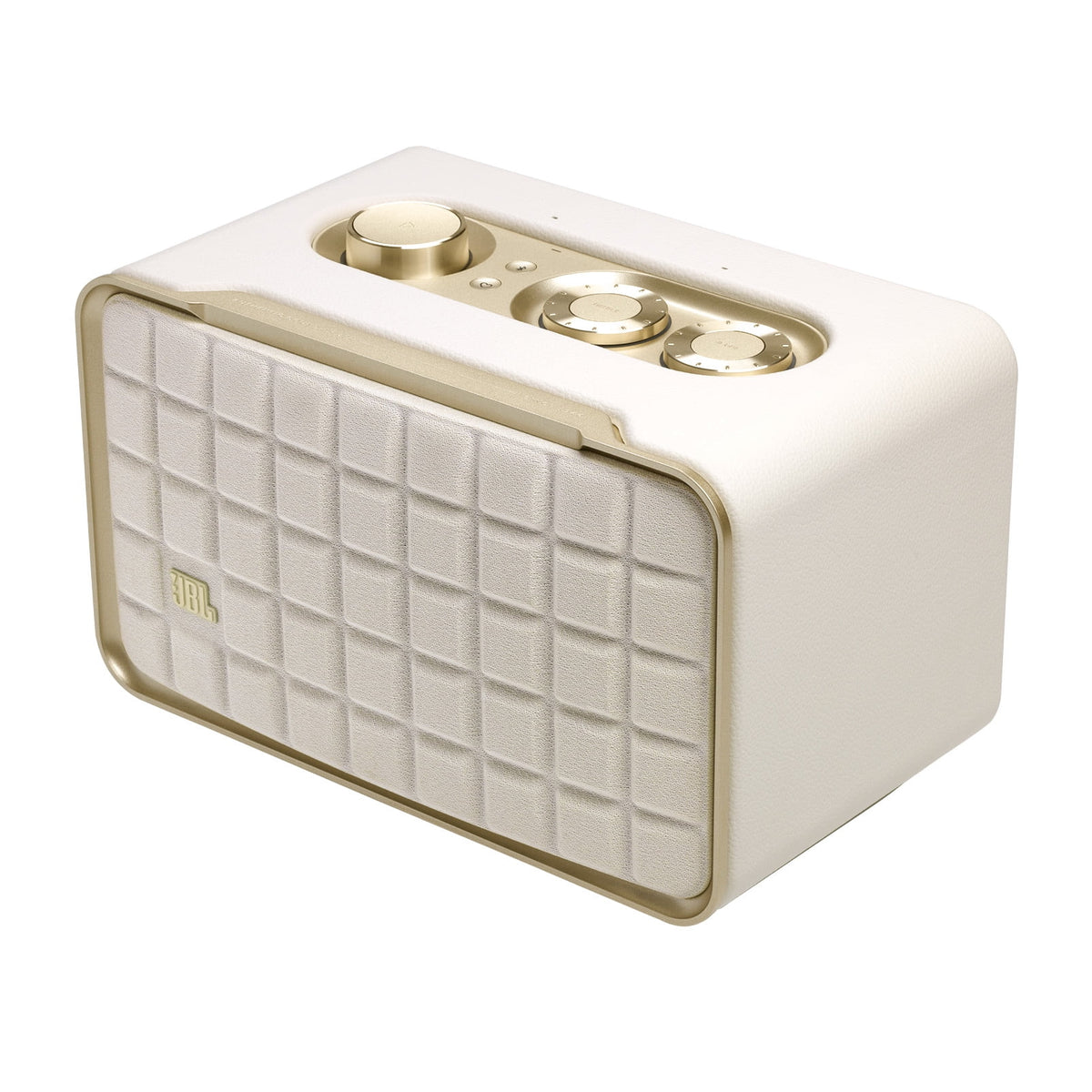 JBL Authentics 200 - Smart home speaker with Wi-Fi, Bluetooth and Voice Assistants with retro design - White