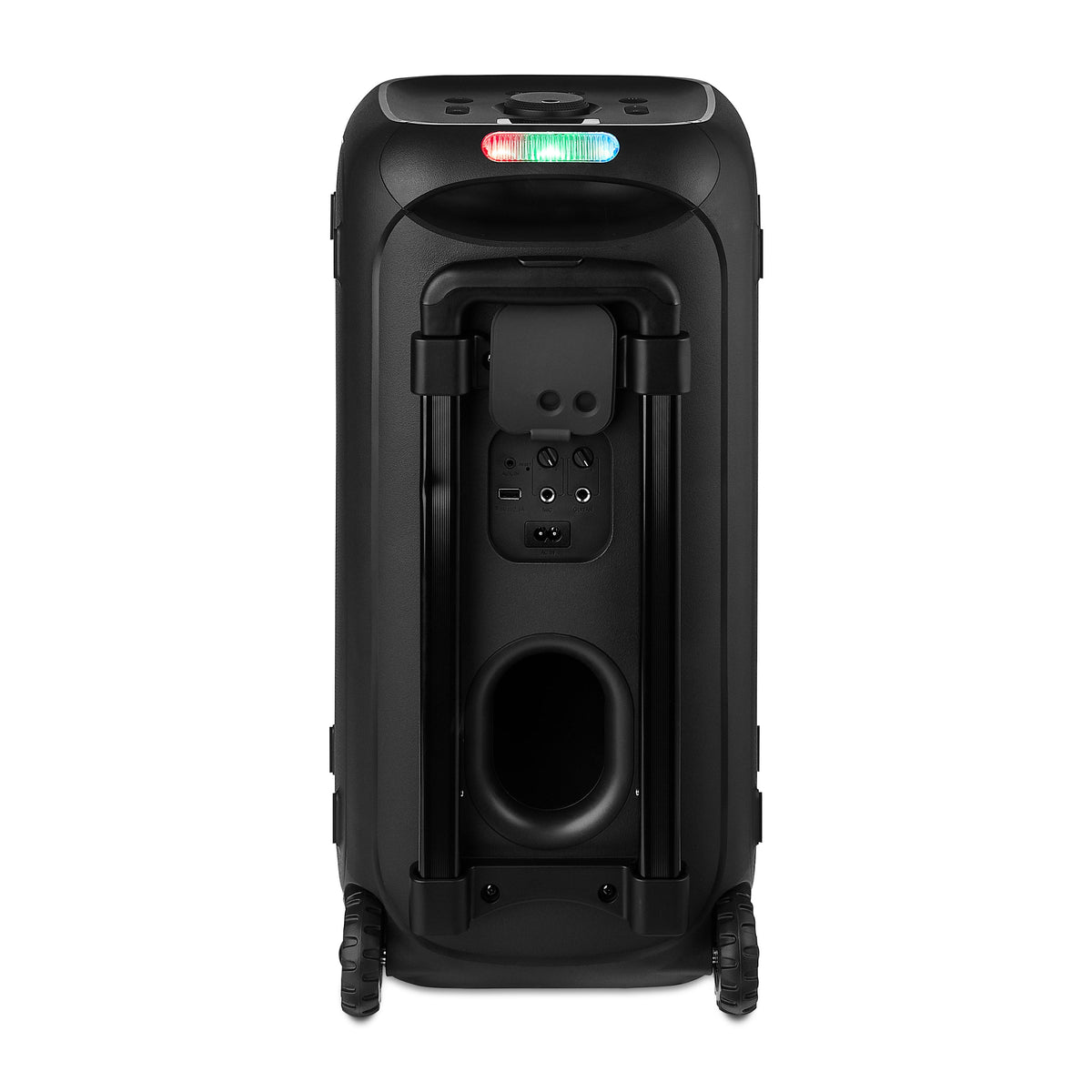 Onn Large Party Speaker Gen 2 with LED Lighting, IPX4 Water-Resistant, 4 Speakers, Black