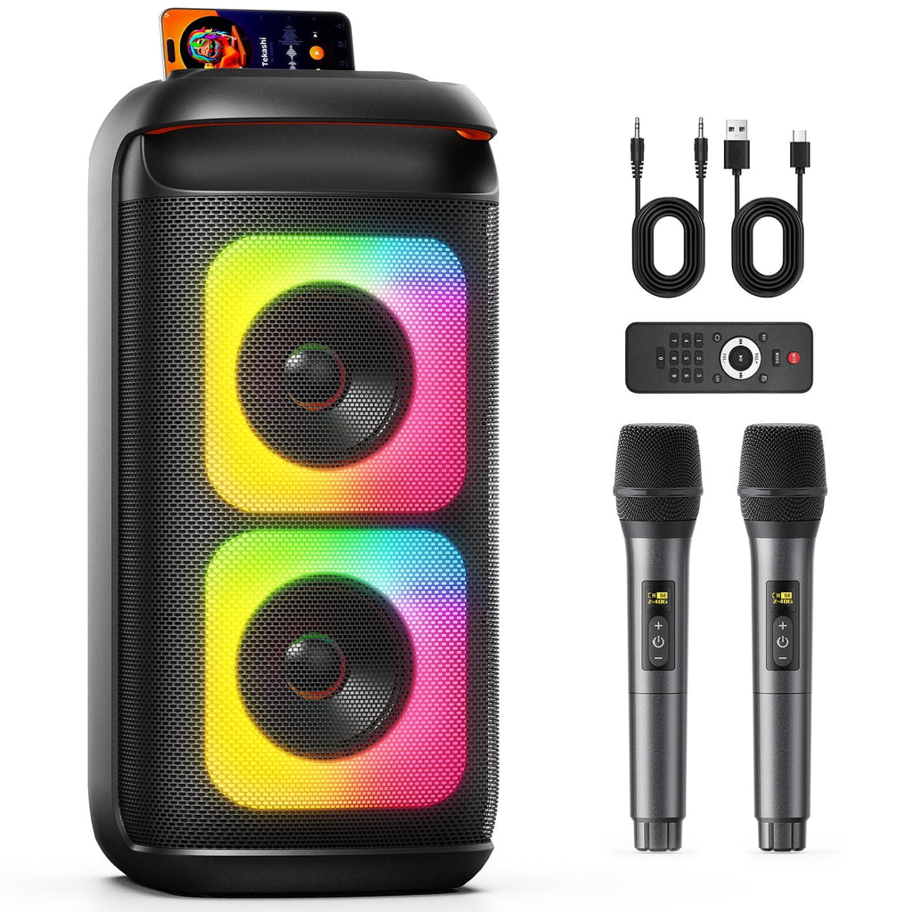 JYX Party Speaker, Portable Bluetooth Speaker for Outdoor with Rgb Light, Deep Bass Loud System , T37-T