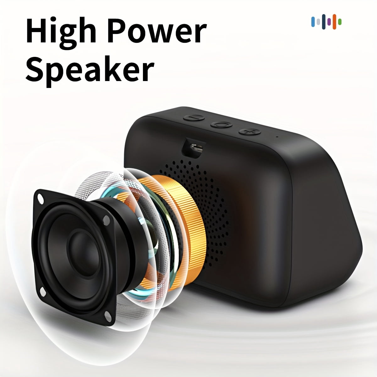 Smart Alarm Clock with Wireless Speaker, AI Voice Assistant, HD Display, RGB Light, Call Function, Stereo Sound, Period Tracker, 2000mAh Battery, Portable Bedside Digital Clock