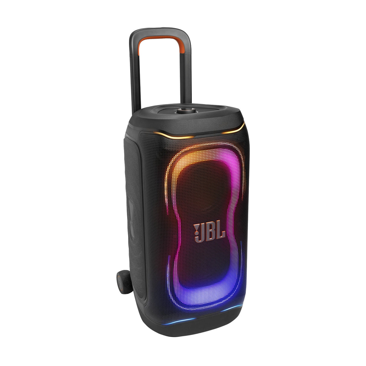 JBL PartyBox 330 - Portable party speaker with JBL legendary sound, futuristic lighting, a telescopic handle and wide wheels. - Black