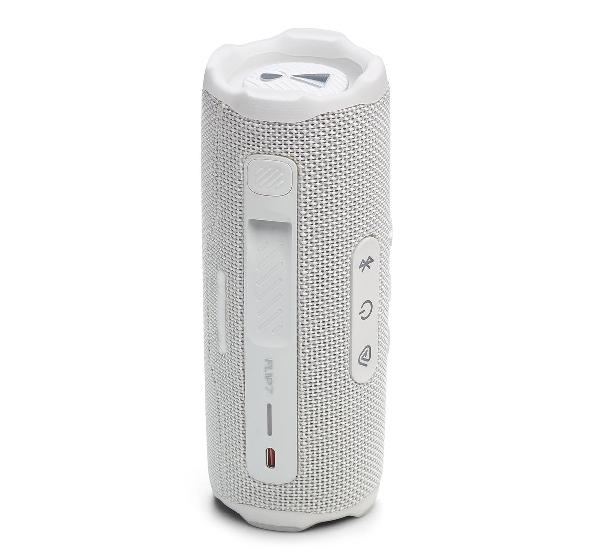 JBL Flip 7 Portable Bluetooth Speaker & 6ft USB-C Braided Cable Bundle - White