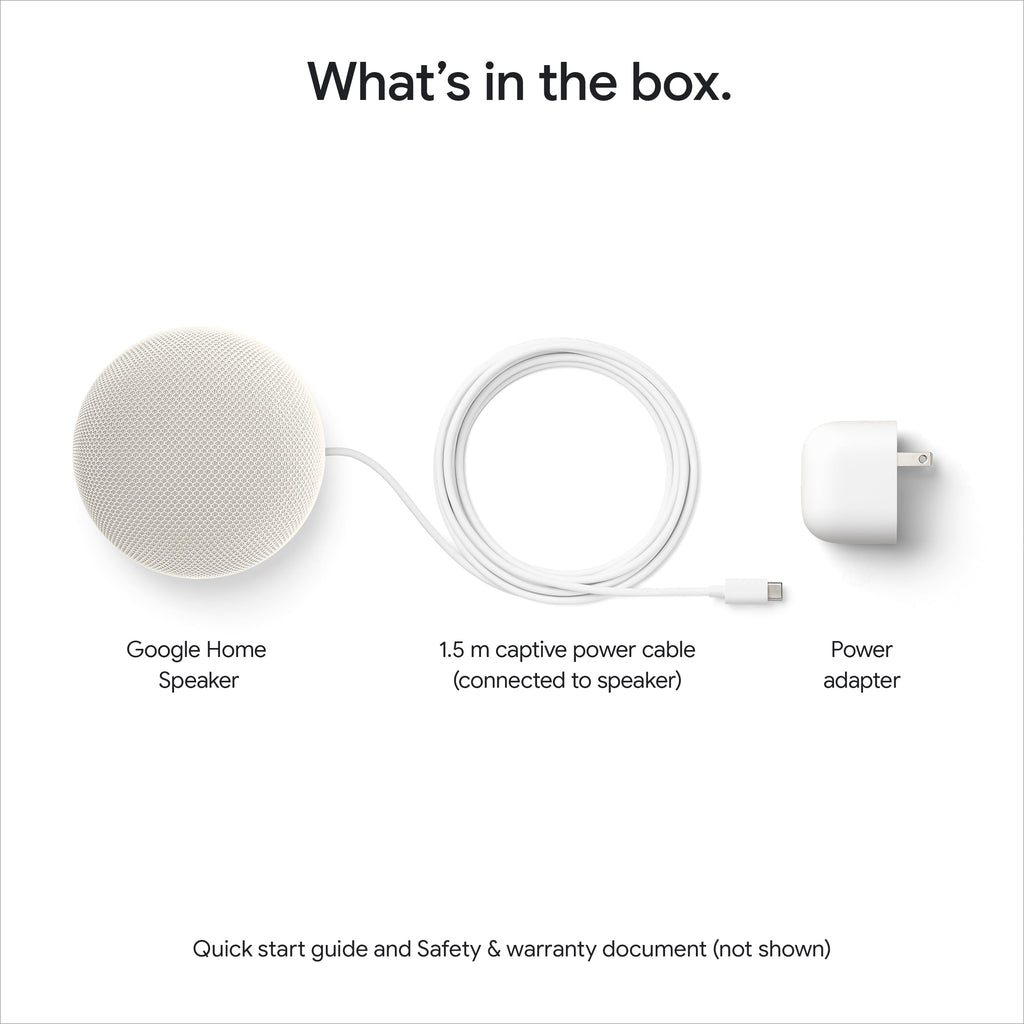 Google Home Speaker - Smart Speaker with 360 - Degree Sound and Gemini For Home Voice Assistant - Hazel