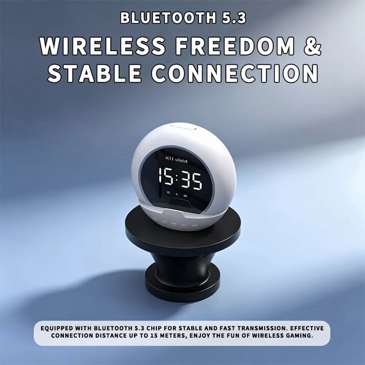 Multifunctional Smart Speaker, HD Display, Clear Sound, Long Battery Life, Compact Portable Durable, for Home Office Desktop, Christmas Gift