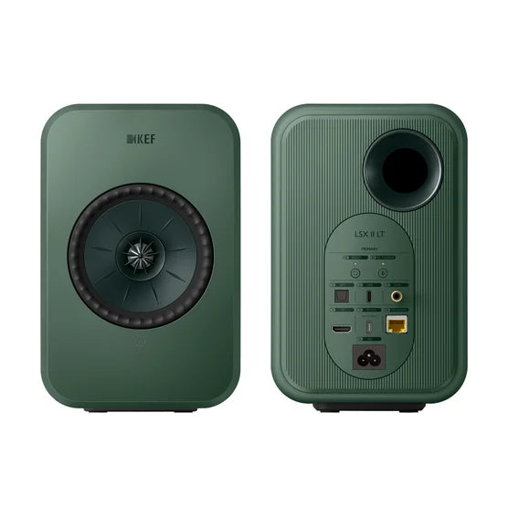KEF LSX II LT Powered speakers with Wi-Fi, Apple AirPlay® 2, Google Cast, and Bluetooth® (Sage Green)