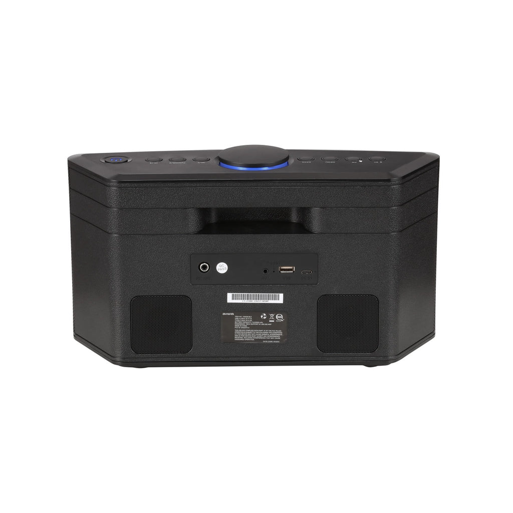 Aiwa Exos-5 Wireless Bluetooth Hi-Fi Home Speaker with FM Radio, Alarm Clock and Remote Control for Home Audio