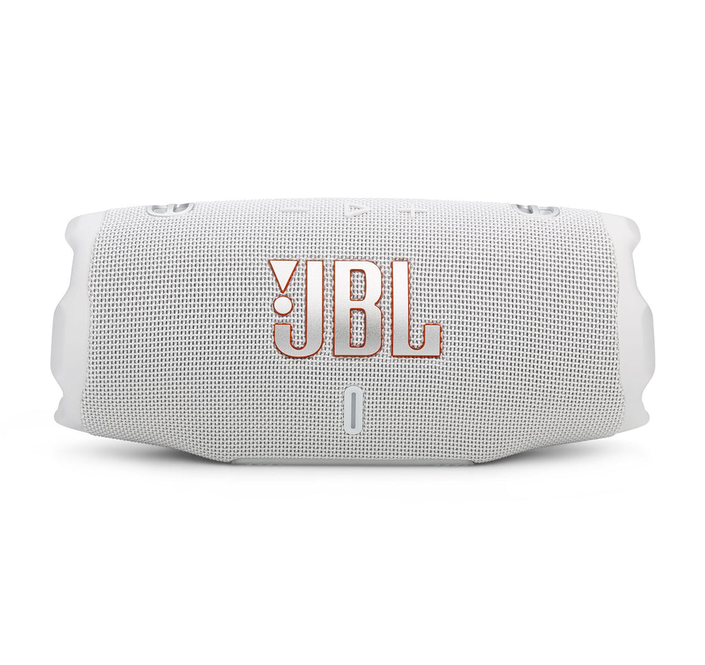 JBL CHARGE 6 Bluetooth Speaker & divvi! Premium Hard Case Bundle - White