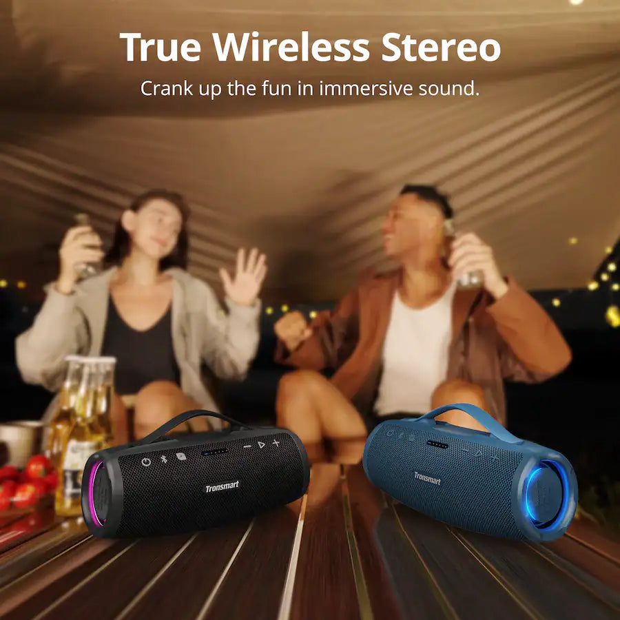 Tronsmart Mirtune S100 50W Portable Bluetooth Speaker, Deep Bass SoundPulse, 20H Playtime, IPX7 Waterproof Wireless Speaker with Power Bank, Dual Tweeters, TWS Pairing, App EQ, Outdoor Party Speaker