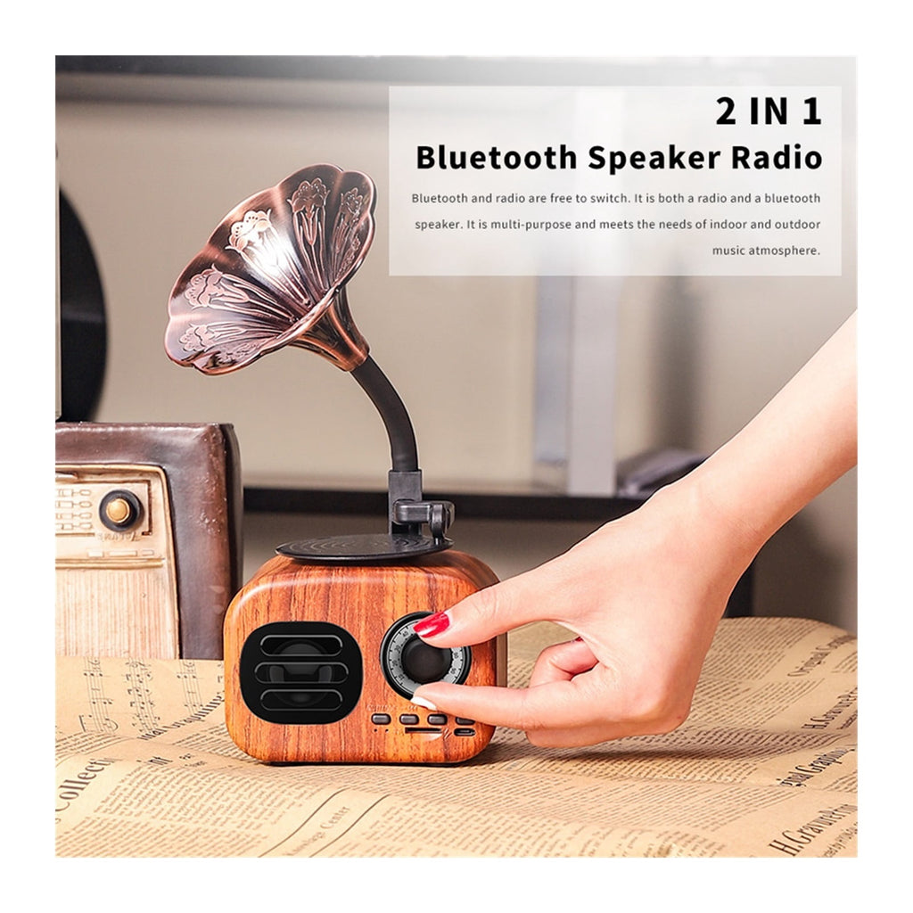 Bluetooth Speaker Retro Wood Portable Box Wireless Mini speaker Outdoor for Sound System TF FM Radio Music MP3 Subwoofer ,Bike Audio