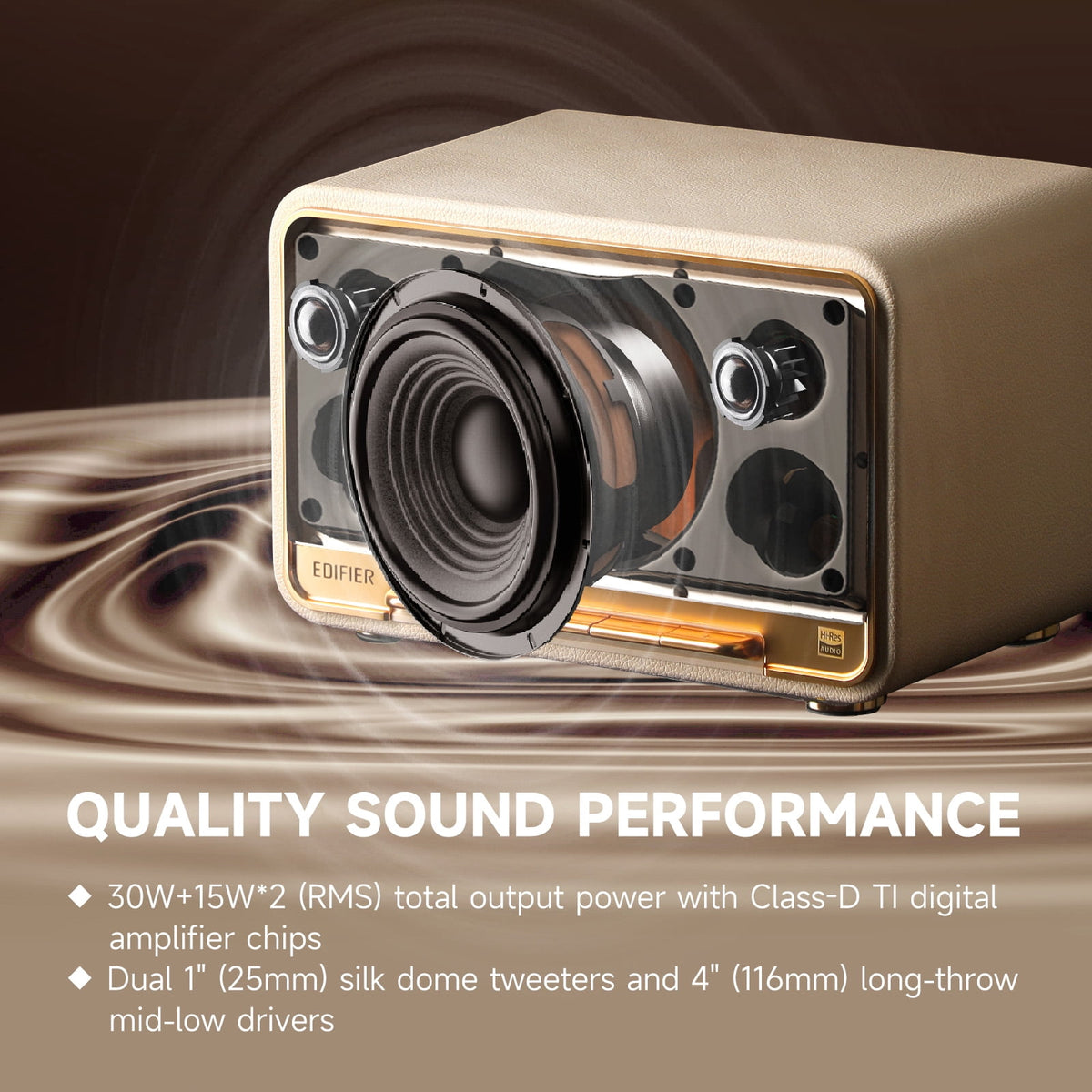 Edifier D32 Tabletop Bluetooth Speaker - White