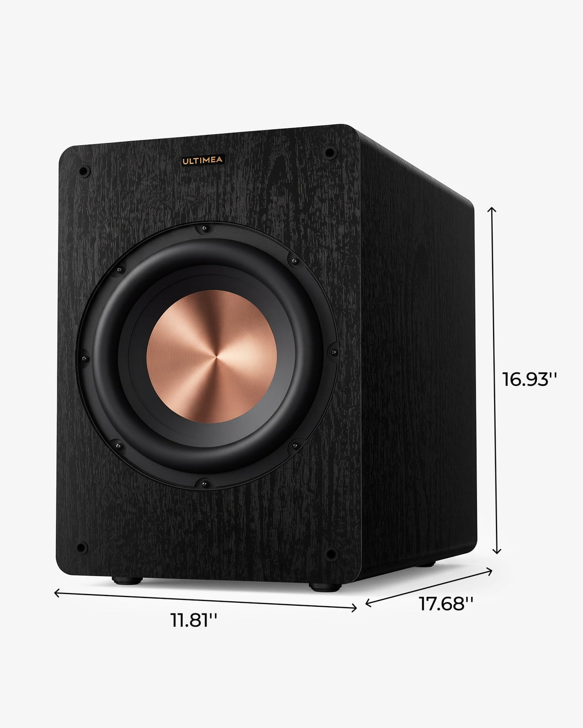 ULTIMEA 10" Powered Subwoofer with Wireless Adapter, 550W Peak, 20Hz Low Frequency, App Bass Control, EQ & 0-180° Phase, Bluetooth 6.0, RCA/LFE & Speaker-Level Inputs for HiFi & A, SUB1