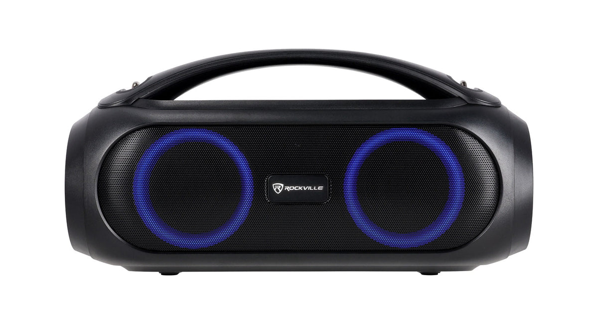 Rockville GO PARTY MAX BASS Large Portable LED Bluetooth Speaker w/Wireless Link
