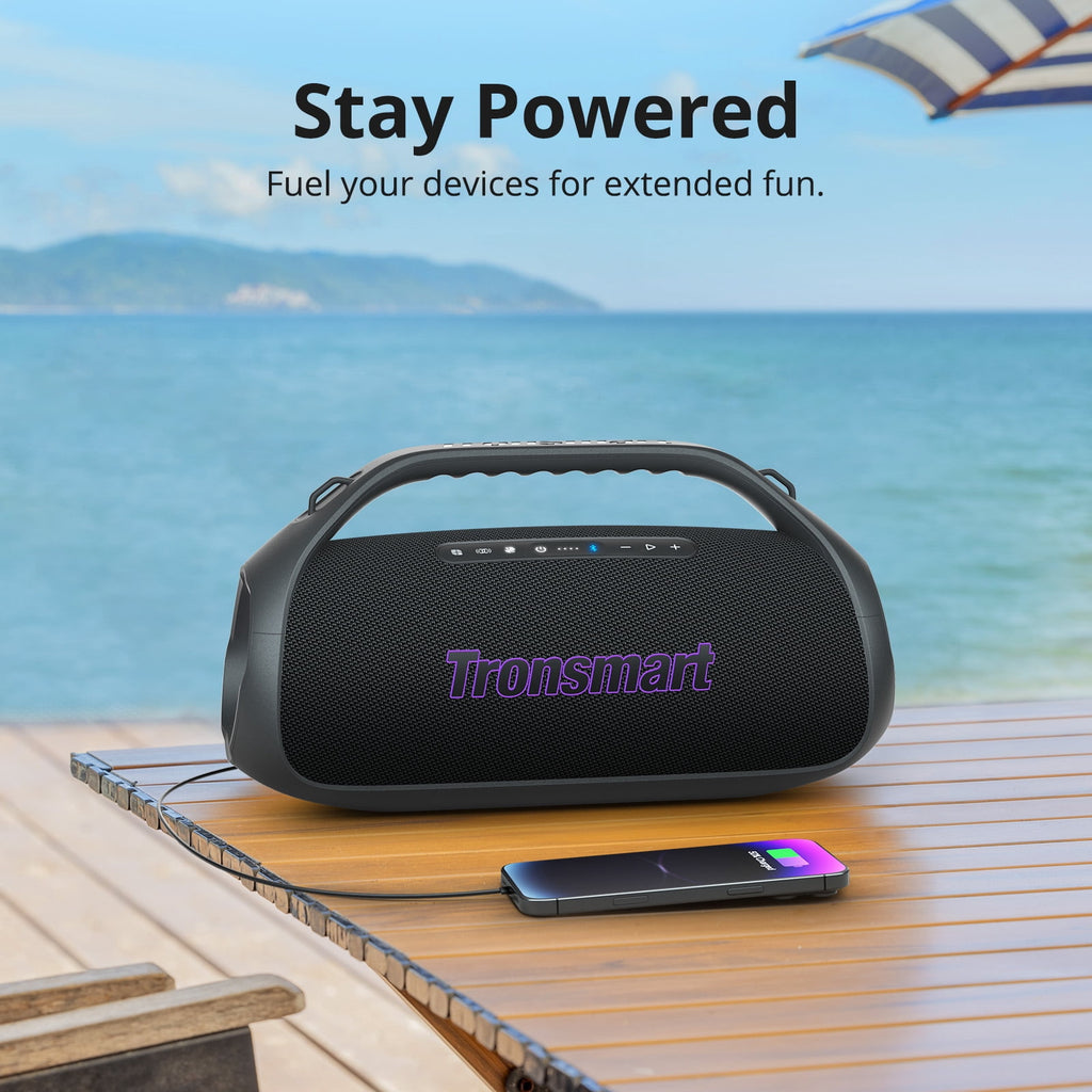 Outdoor Portable Bluetooth Speaker, 90W Loud Sound, Waterproof Outdoor Party Speaker with TWS Stereo, 26H Playtime, LED Lights Wireless Speaker for Beach Camping Backyard