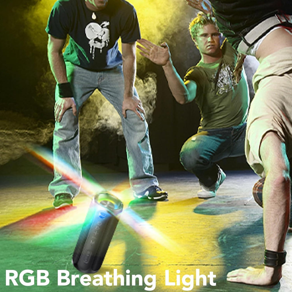 ORSNOG Wireless Portable Bluetooth Speaker with Microphone, Colored LED and HD Stereo Sound