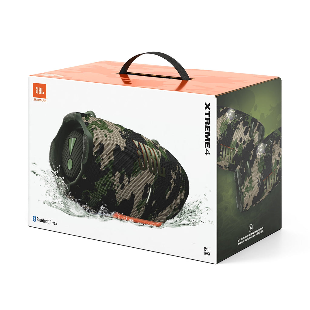 JBL Xtreme 4 Portable Waterproof Speaker with Bluetooth, 4 Speakers, Black