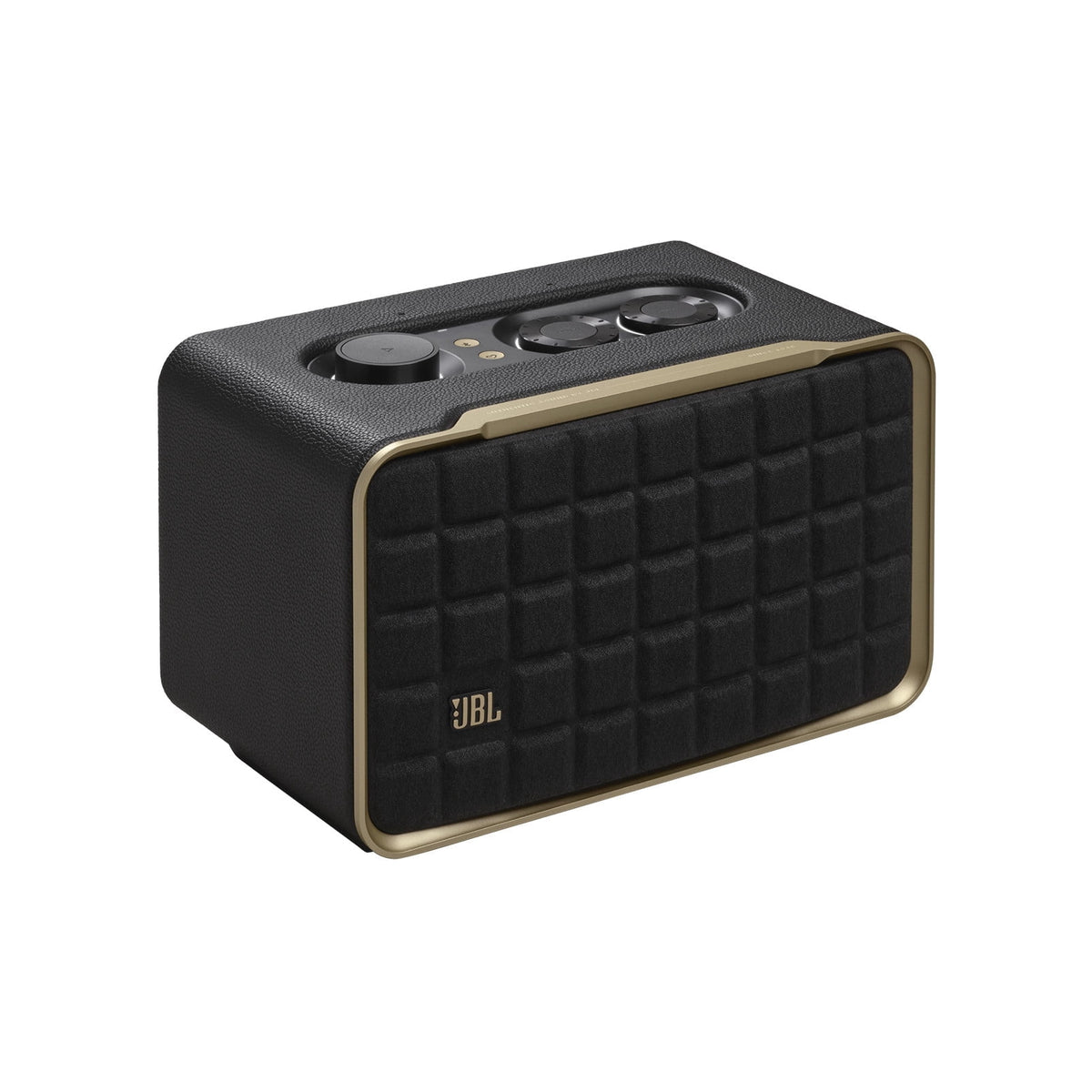 Restored JBL Authentics 200 - Smart home speaker with Wi-Fi, Bluetooth and Voice Assistants with retro design - Black (Refurbished)