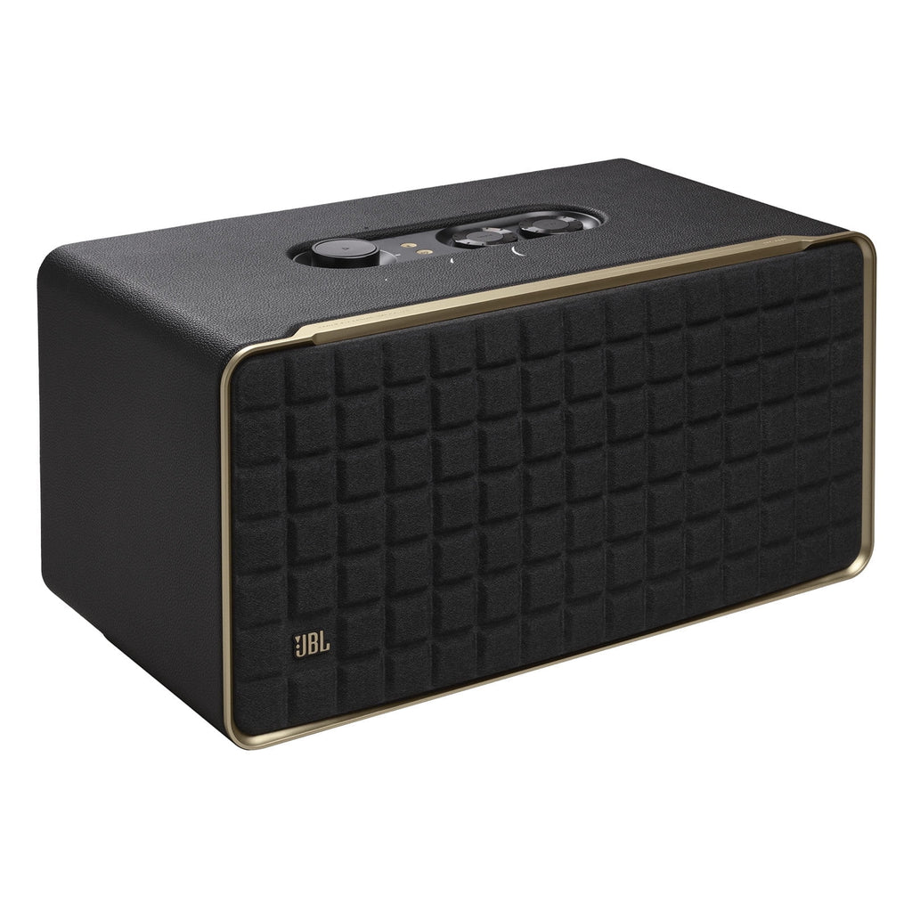 Restored JBL Authentics 500 - Hi-fidelity smart home speaker with Wi-Fi, Bluetooth and Voice Assistants with retro design - Black (Refurbished)