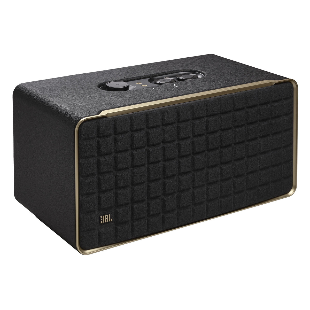 Restored JBL Authentics 500 - Hi-fidelity smart home speaker with Wi-Fi, Bluetooth and Voice Assistants with retro design - Black (Refurbished)