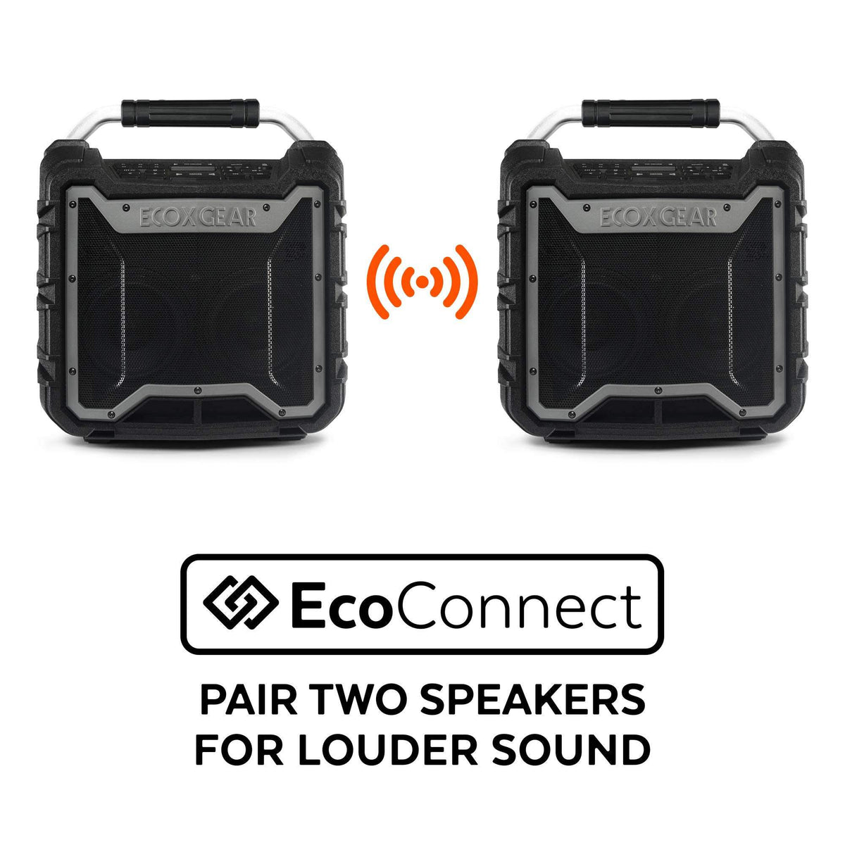 EcoXGear EcoTrek 15.4" x 10.2" x 16.7" Waterproof, Shockproof, Fully Submersible, 100 W Bluetooth EcoTrek Speaker