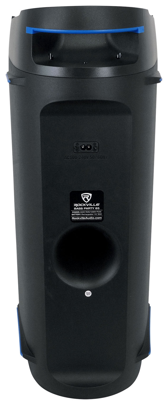 (2) Rockville BASS PARTY 65 Rechargeable LED Bluetooth Speakers w/Wireless Link