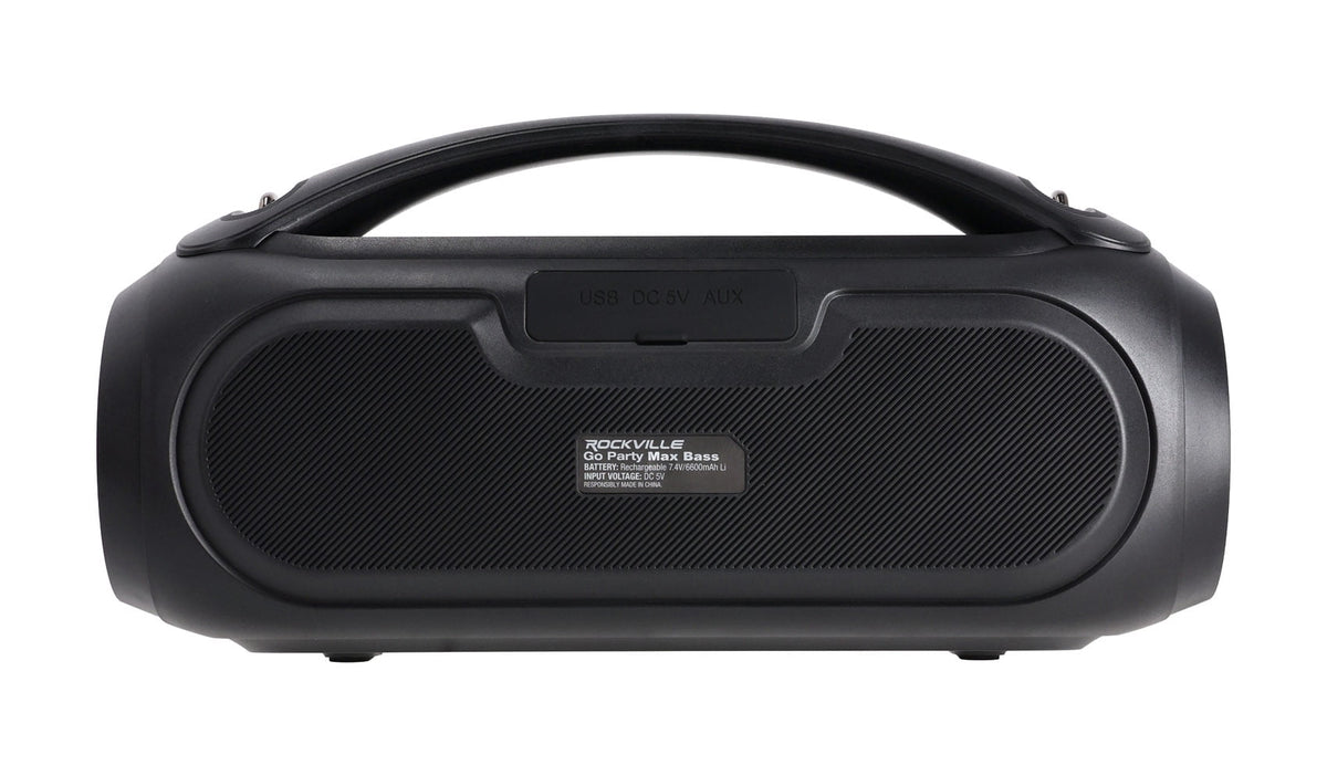 Rockville GO PARTY MAX BASS Large Portable LED Bluetooth Speaker w/Wireless Link