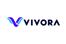 Vivora 品牌 Logo，V 字声波图形搭配电光紫与深色字标
